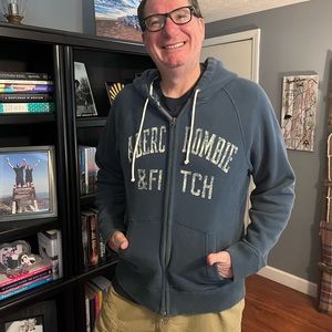 Abercrombie & Fitch mens size L zipped hoodie sweatshirt